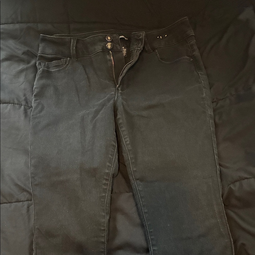 d. jeans Women's Dark Black Skinny Jeans